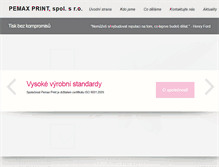 Tablet Screenshot of pemax.cz